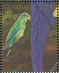 stamp Guyana spectacled plet